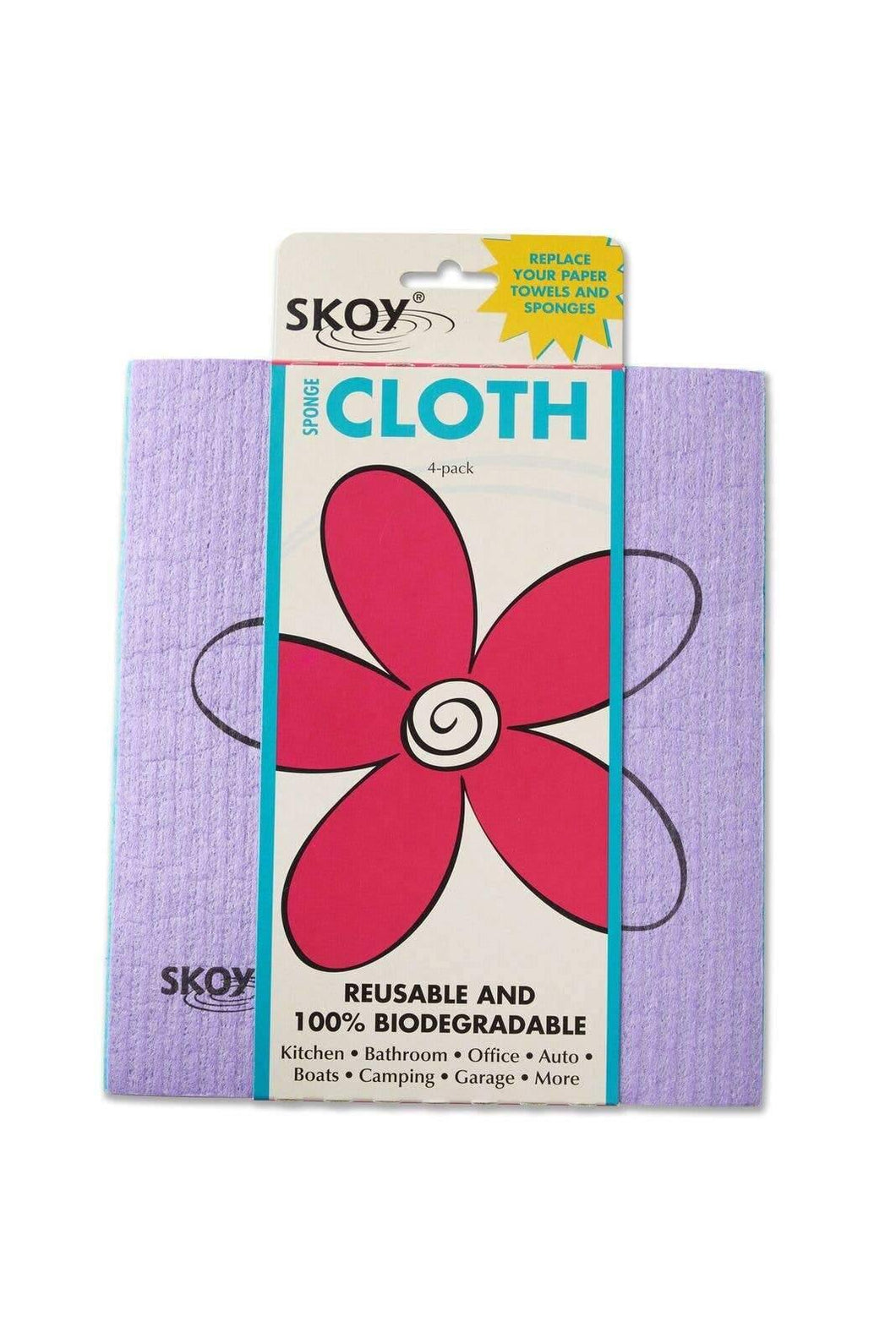Skoy Eco Friendly Swedish Dishcloth - Flower design 4 pk - Minimal Optimist, LLC