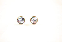 Load image into Gallery viewer, Aqua Glitter Mini Stud Earrings