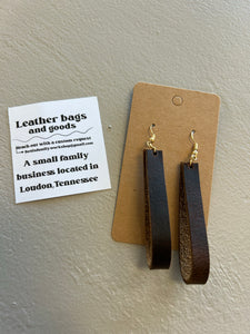 Leather Strip Earrings