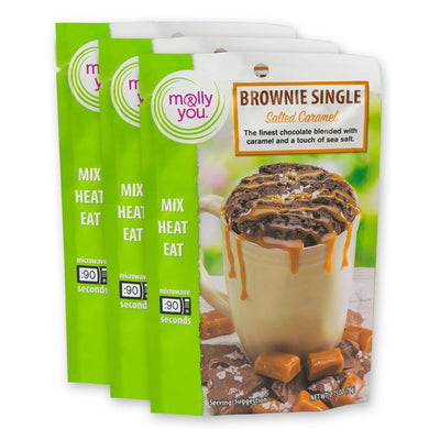 Salted Caramel Microwave Brownie Single