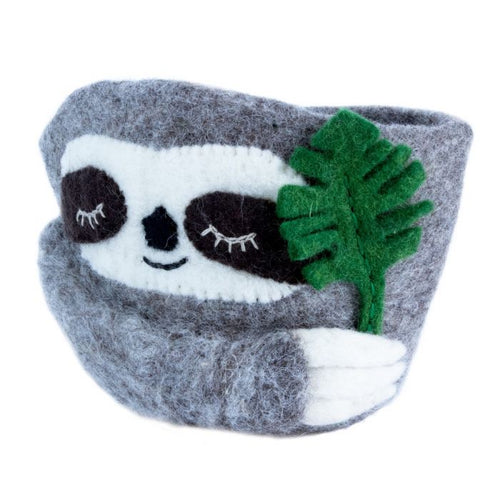 Sloth Felt Planter