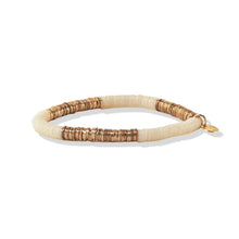 Load image into Gallery viewer, Ivory Gold Sequin Stretch Bracelet