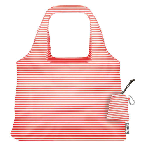 ChicoBag Vita Coral Stripe Shopping Bag - Minimal Optimist, LLC